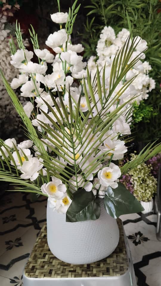 White Gladiolus Artificial Flower