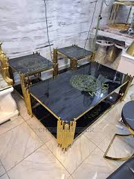 Classic Versace Glass Table and Side Stool