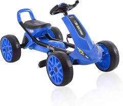 The Moon Brand Brizee Go Kart.Suitable For 3 To 8 Years. Holds Upto 30 Kgs. Adjustable And Comfortable Seat.4 Sturdy Wheels.Cart.Utmost Comfort And Safety- Blue and black